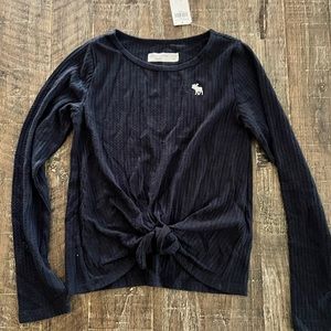 Abercrombie kids Long sleeve navy blue shirt